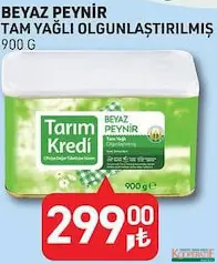 TARIM KREDİ TAM YAĞLI OLGUNLAŞTIRILMIŞ BEYAZ PEYNİR 900 G fiyat ve kampanya bilgisi